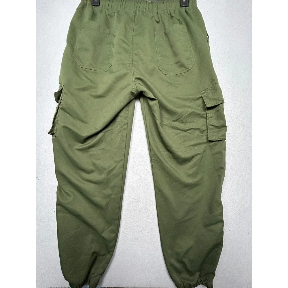 HK Cargo Pants 100% Polyester Olive Green XL Mens